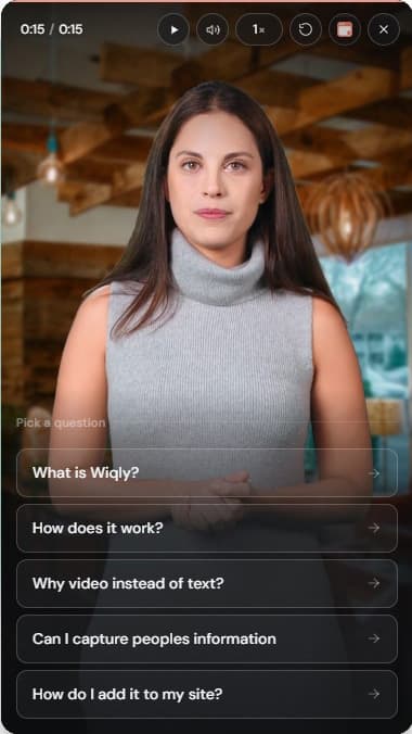 Wiqly widget answer screen
